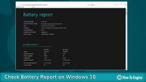 How to check battery report on Windows 10