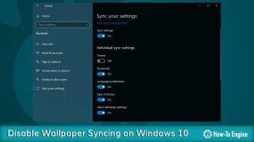 Disable Wallpaper Syncing on Windows 10