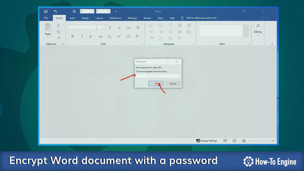 How to encrypt a Word document