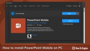 Installing PowerPoint Mobile on PC