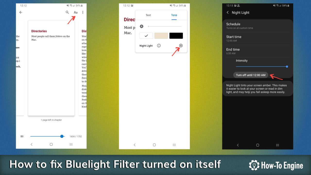 How to fix bluelight filter